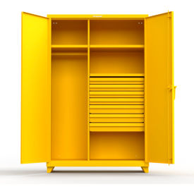 Strong Hold Products 46-W-243-7DB-L-RAL1021 Stronghold Industrial Uniform Cabinet with 7 Drawers 48"W x 24"D x 75"H , Yellow image.
