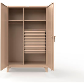 Strong Hold® Extreme Duty Uniform Cabinet w/ 3 Shelves 48"W x 24"D x 78"H Beige 