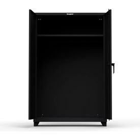 Strong Hold Products 46-WR-241-L-RAL9005 Stronghold Industrial Uniform Cabinet with Full Width Rod 48"W x 24"D x 75"H , Black image.