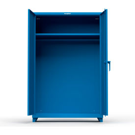 Strong Hold Products 46-WR-241-L-RAL5001 Stronghold Industrial Uniform Cabinet with Full Width Rod 48"W x 24"D x 75"H , Blue image.