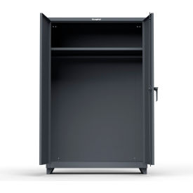 Strong Hold Products 46-WR-241-L-RAL7024 Stronghold Industrial Uniform Cabinet with Full Width Rod 48"W x 24"D x 75"H , Dark Gray image.
