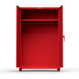 Strong Hold Products 46-WR-241-L-RAL3001 Stronghold Industrial Uniform Cabinet with Full Width Rod 48"W x 24"D x 75"H , Red image.
