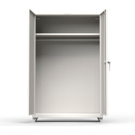 Strong Hold Products 46-WR-241-L-RAL9003 Stronghold Industrial Uniform Cabinet with Full Width Rod 48"W x 24"D x 75"H , White image.
