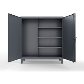 ED Steel Storage Cabinet, 60"W x 24"D x 66"H, Dark Gray view 2