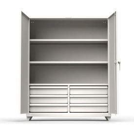 Strong Hold Products 56-243-6/5DB-L-RAL9003 Stronghold Industrial Cabinet with 6 Drawers 60"W x 24"D x 75"H , White image.