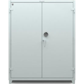 Strong Hold Products 56-243-AT-L-RAL1019 Strong Hold Cabinet with Electronic Lock with Digital Screen 60"W x 24"D x 75"H, Beige image.
