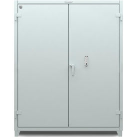 Strong Hold Products 56-243-EK-L-RAL2009 Strong Hold Cabinet with Keyless Entry Lock 60"W x 24"D x 75"H, Orange image.