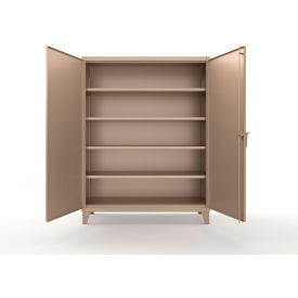 Strong Hold® Extreme Duty Cabinet with 4 Shelves 60"W x 24"D x 78"H Beige 