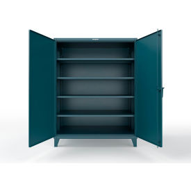 Strong Hold® Extreme Duty Cabinet with 4 Extra Deep Shelves 60"W x 36"D x 78"H Blue 