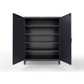 Strong Hold® Extreme Duty Cabinet with 4 Extra Deep Shelves 60"W x 36"D x 78"H Black 