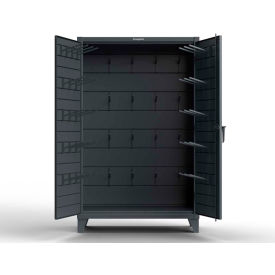 Strong Hold® Extreme Duty Rigging Cabinet with Hooks 60"W x 24"D x 84"H Dark Gray 