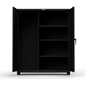 Strong Hold Products 56-BC-243-L-RAL9005 Stronghold Industrial Broom Cabinet 60"W x 24"D x 75"H , Black image.