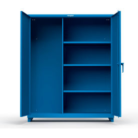 Strong Hold Products 56-BC-243-L-RAL5001 Stronghold Industrial Broom Cabinet 60"W x 24"D x 75"H , Blue image.