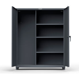 Strong Hold Products 56-BC-243-L-RAL7024 Stronghold Industrial Broom Cabinet 60"W x 24"D x 75"H , Dark Gray image.