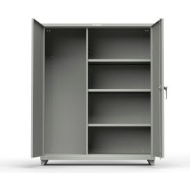Strong Hold Products 56-BC-243-L-RAL7037 Stronghold Industrial Broom Cabinet 60"W x 24"D x 75"H , Gray image.