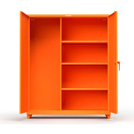 Strong Hold Products 56-BC-243-L-RAL2009 Stronghold Industrial Broom Cabinet 60"W x 24"D x 75"H , Orange image.