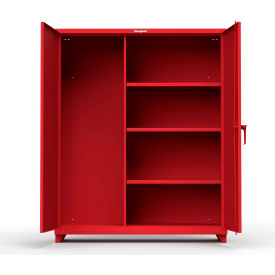 Strong Hold Products 56-BC-243-L-RAL3001 Stronghold Industrial Broom Cabinet 60"W x 24"D x 75"H , Red image.