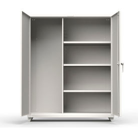 Strong Hold Products 56-BC-243-L-RAL9003 Stronghold Industrial Broom Cabinet 60"W x 24"D x 75"H , White image.