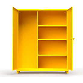 Strong Hold Products 56-BC-243-L-RAL1021 Stronghold Industrial Broom Cabinet 60"W x 24"D x 75"H , Yellow image.