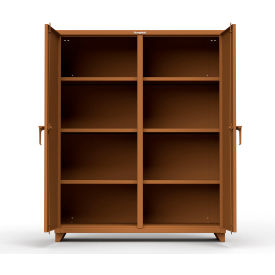 Strong Hold Products 56-DS-246-L-RAL8008 Stronghold Double Shift Industrial Cabinet 60"W x 24"D x 75"H , Brown image.