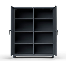 Strong Hold Products 56-DS-246-L-RAL7024 Stronghold Double Shift Industrial Cabinet 60"W x 24"D x 75"H , Dark Gray image.