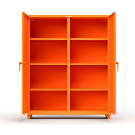Strong Hold Products 56-DS-246-L-RAL2009 Stronghold Double Shift Industrial Cabinet 60"W x 24"D x 75"H , Orange image.
