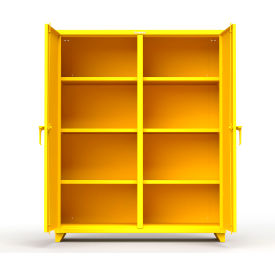 Strong Hold Products 56-DS-246-L-RAL1021 Stronghold Double Shift Industrial Cabinet 60"W x 24"D x 75"H , Yellow image.