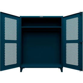 Strong Hold® HD Stationary Ventilated Cabinet w/1 Shelves 60"W x 24"D x 78"H Blue 