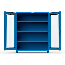 Strong Hold Products 56-LD-243-L-RAL5001 Stronghold Clearview Industrial Cabinet 60"W x 24"D x 75"H , Blue image.