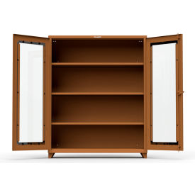Strong Hold Products 56-LD-243-L-RAL8008 Stronghold Clearview Industrial Cabinet 60"W x 24"D x 75"H , Brown image.