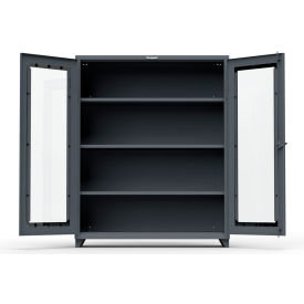 Strong Hold Products 56-LD-243-L-RAL7024 Stronghold Clearview Industrial Cabinet 60"W x 24"D x 75"H , Dark Gray image.