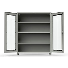 Strong Hold Products 56-LD-243-L-RAL7037 Stronghold Clearview Industrial Cabinet 60"W x 24"D x 75"H , Gray image.