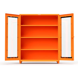 Strong Hold Products 56-LD-243-L-RAL2009 Stronghold Clearview Industrial Cabinet 60"W x 24"D x 75"H , Orange image.
