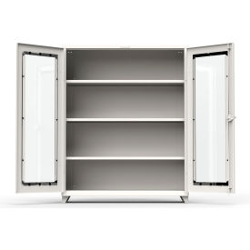 Strong Hold Products 56-LD-243-L-RAL9003 Stronghold Clearview Industrial Cabinet 60"W x 24"D x 75"H , White image.