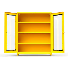 Strong Hold Products 56-LD-243-L-RAL1021 Stronghold Clearview Industrial Cabinet 60"W x 24"D x 75"H , Yellow image.