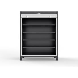 Strong Hold® Extreme Duty Cabinet w/Roll-Up Door 4 Shelves 60"W x 24"D x 78"H Black 