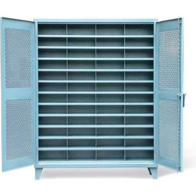 Strong Hold Products 56-V-1611-48OP Strong Hold Ventilated Cabinet with 48 Compartments 56-V-1611-48OP - 60"W x 16"D x 78"H image.