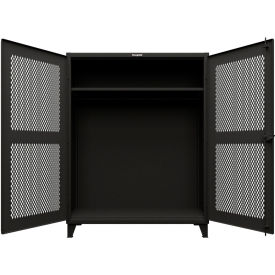Strong Hold® EDVentilated (Diamond) Cabinet w/ 6 Half-Width Drawers 60"W x 24"D x 78"H Black 