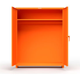 Strong Hold Products 56-WR-241-L-RAL2009 Stronghold Industrial Uniform Cabinet with Full Width Rod 60"W x 24"D x 75"H , Orange image.