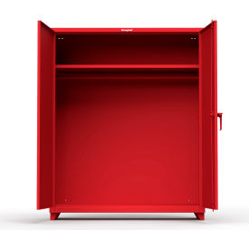 Strong Hold Products 56-WR-241-L-RAL3001 Stronghold Industrial Uniform Cabinet with Full Width Rod 60"W x 24"D x 75"H , Red image.