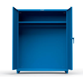 Strong Hold Products 56-WR-241-L-RAL5001 Stronghold Industrial Uniform Cabinet with Full Width Rod 60"W x 24"D x 75"H , Blue image.