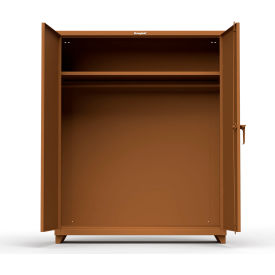 Strong Hold Products 56-WR-241-L-RAL8008 Stronghold Industrial Uniform Cabinet with Full Width Rod 60"W x 24"D x 75"H , Brown image.