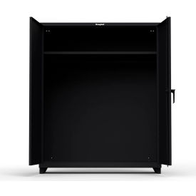 Strong Hold Products 56-WR-241-L-RAL9005 Stronghold Industrial Uniform Cabinet with Full Width Rod 60"W x 24"D x 75"H , Black image.