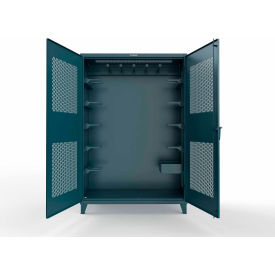 Strong Hold® Extreme Duty Rigging Cabinet with Ventilated Doors 60"W x 24"D x 90"H Blue 