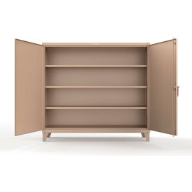 Strong Hold® Extreme Duty Cabinet with 3 Shelves 72"W x 24"D x 66"H Beige 