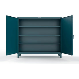 Strong Hold® Extreme Duty Cabinet with 3 Shelves 72"W x 24"D x 66"H Blue 