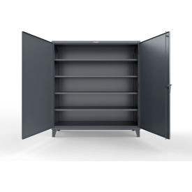Strong Hold® HD Steel Storage Cabinet with ProLogic L22 Lock 72"W x 24"D x 78"H Dark Gray 