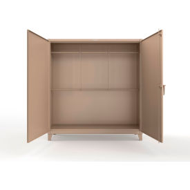 Strong Hold® HD Steel Rigging Cabinet with Hooks 72"W x 24"D x 78"H Beige 