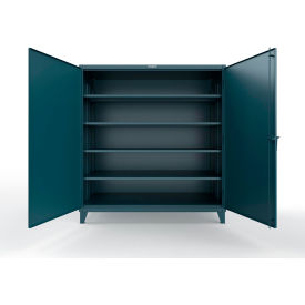 Strong Hold® HD Steel Storage Cabinet with 4 Extra Deep Shelves 72"W x 36"D x 78"H Blue 