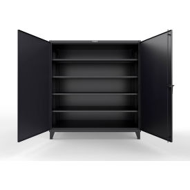 Strong Hold® HD Steel Storage Cabinet with 4 Extra Deep Shelves 72"W x 36"D x 78"H Black 